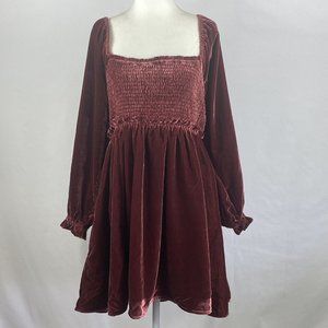 Free People Daphane Velvet Mini Dress